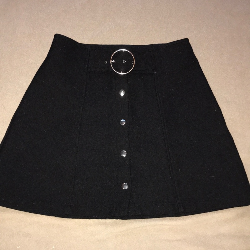 Black button up skirt